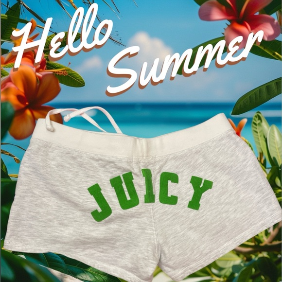 RARE VINTAGE JUICY COUTURE FLEECE BUTT LOGO BOOTIE MICRO SHORTS - Picture 2 of 12